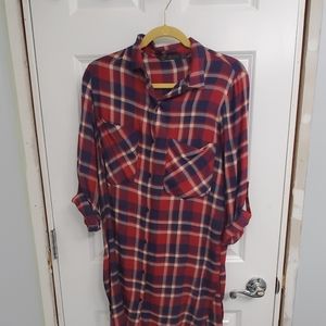 ZARA plaid roll up sleeve chic look